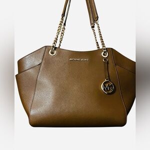 Michael Kors Brown Jet Set Large  Tote Bag
